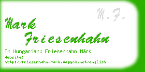 mark friesenhahn business card